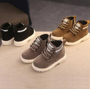 Stivali scarpe casual per bambini autunno e stivali invernali ragazzi in pelle alla moda morbido anti-slip ragazze 21-30 sport in corsa WX5.29txtr