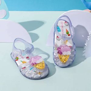 Flickor sommar söt frukt gelé prinsessor sko barn ihåliga ut andas strand sandaler vattentäta anti slip barn skor
