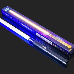 LED -svärd/vapen LED -handskar Nya RGB -lampor Laser Sword Toy Lightsaber 16 Color Change Childrens Soundfonts Force FX FOC BLASER Toy Jedi Laser Sword Gift WX5.29