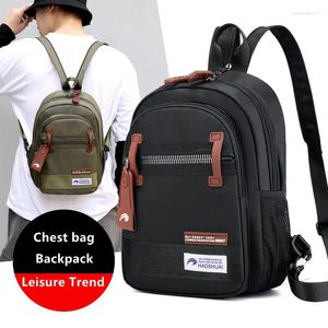 Backpack Designer Fashion Men Mini Soft Touch Multi-Function Small Male Shoulder Bag Purse Sports Black