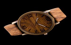 Uomini orologi simulazione al quarzo in legno a 6 colori in pelle orologio in pelle orologio in legno orologio da polso maschio con supporto batteria caduta shi2072943
