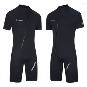 Women's Swimwear Men's 2mm Neoprene Wetsuit Short Sleeved Jumpsuit Sun Protection Warm Surfing Snorkeling Swimming Diving Suit Thickened