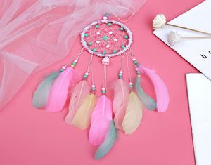 Colorful Feather Handmade Dream Catcher Car Home Wall Hanging Decoration Ornament Gift Wind Chime Craft Decor New3254338