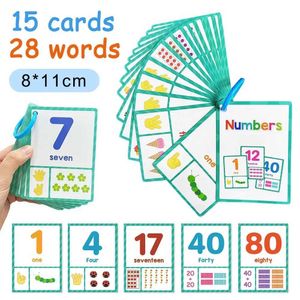 Math Counting Time Other Toys 15 Card Numbers 1 to 30 Childrens Flash Cards Kindergarten Mathematics Cognitive Pocket Cards Montessori Toys 8 * 11cm WX5.29