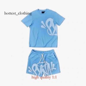 Syna World Short Set 2024 Mens DesignerTシャツトラックスーツセットセットショーツとTシャツセット半袖Y2K TEESグラフィックプリントカジュアルワールドヒップホップ