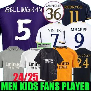 23 24 25 Player Fans ARDA GULER MBAPPE Soccer Jerseys BELLINGHAM reAL mADRIds 2024 2025 VALVERDE VINI JR CAMAVINGA TCHOUAMENI KROOS MODRIC Y-3 football kids shirt 4XL