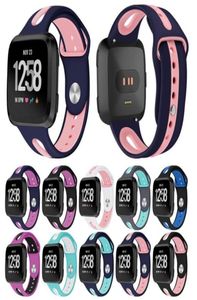 new 10 Styles Two Colors Strap For Fitbit Versa 2 Smart Watch Strap Soft Silicone Sport Watchband Replacement Band Bracelet310f8608396