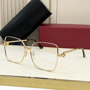 Nuove donne di lusso Big Titanium Gold Glasses Framo anti-Blueray Plano S1175S per donne 60-16-145 decorazioni di traposte per occhiali da occhiali da prescrizione Fulslet Design Case