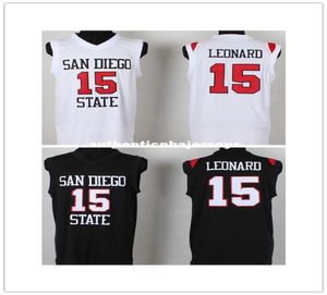 Sports MVP 15 KL Jersey San Diego State University Black White Kawhi Ca Leonard SDSU Jersey College66653382