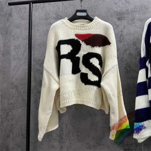 Pullover Apricot Raf Simons RS Sweater Fledermaus -Fledermaus -Fledermaus -Sweatshirts für Männer und Frauen T230921 gestrickt