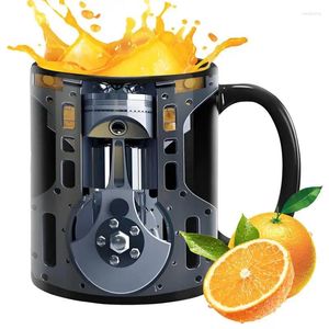 Tassen Dekorative mechanische Latte cooler Kaffee lustige Keramikmotorbecher für Männer Schreibtisch Tee Küche Vorräte