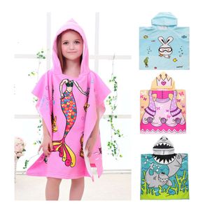 Crianças desenho animado Baby Capeled Beach Beach meninos garotos crianças de banho de banho Microfibra Terry Bathing Bathing Robe L2405