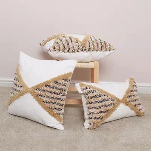 Tampa decorativa de arremesso de travesseiro 30x50cm/45x45cm Diamante bege para decoração de casa Sofá Cadeira de sofá -cama