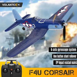 Electric/RC Aircraft Volantex Nowy F4U Pirate RC Aircraft EPP FOAM 400 mm Wingspan 4CH 6-osiowy jeden przycisk Aerodynamics Xpilot System stabilizacji RTF Q240529