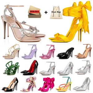 Новейшие красные каблуки женские дизайнерские сандалии обувь Sandal Pumps Женские дамы Stiletto Peep-Toes острый поза