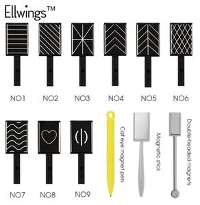 Ellwings DIY Strip Magischer Magnetstock für Katzenaugen -Gel -polnischer Nagelkunst Maniküre Werkzeug 3D -Effekt Starker Doppelkopf -Magnet3960138