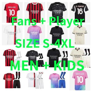 23 24 25 AC Giroud Pulisic Rafa Leoo Milans Jerseys de futebol 2024 2025 Camiseta de Futbol Theo Loftus-Cheek Reijnders