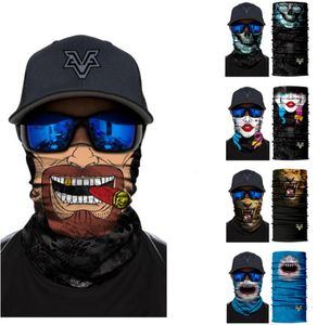 UV Koruma Eşarp Erkek Kadın Balık Maskeleri Bisiklet Kayak Bandanas Boyun Gaiter 3D Kafatası Hayvan Kurt Yüz Kalkanı Scarf Balaclava7573112