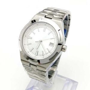 Zegarek 41 mm White Dial luminescencja stal nierdzewna obudowa ze stali nierdzewnej Automatyczne męskie nh35 modne automatyczne automatyczne pasek mechaniczny Q240529