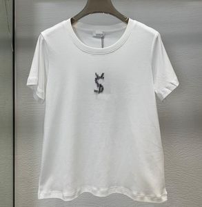 YS866 여성을위한 클래식 디자이너 티셔츠 여름 짧은 소매 여성 Tshirt 브랜드 탑 티