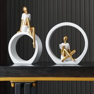 Modern Decor Abstract Sculpture Statue Figurines Living Room Minimalist Creativity Art Craft Ornaments Office Home Decoration 240527