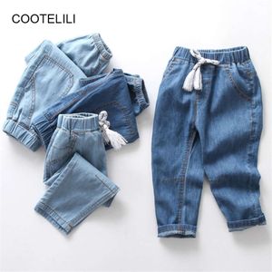 COOTELILI Kids Boys for Girls soft Summer Spring Pants Casual Loose Blue Trousers Children Jeans L2405