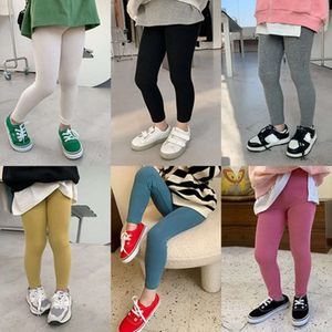 Mode Elestic Kids for Girls Slim Fit Spring Autumn Barn Street Skinny Pants Joggers Baby Leggings L2405