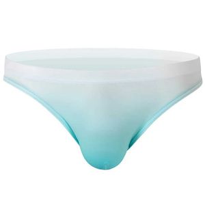 Underpants 1 kawałek gradientowej bielizny w kolorze noworodka niska talia Bielica seksowna bikini u-convex kieszeń bielizny męskie Q240529