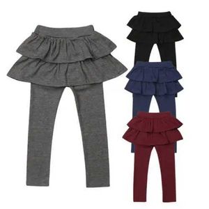 Pieghe di leggings pantaloni neonati neonati culotes ggings ruffs gonna pantaloni pantaloni per bambini abbigliamento per neonati 3-8y wx5.29