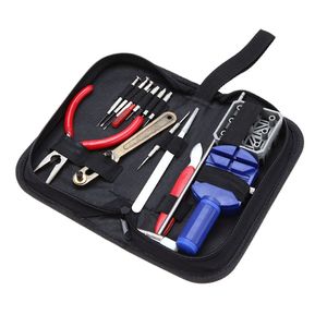 16stur Titta på reparationssatser Set Set Handledsrem Justera Pin Tool Kit Back Remover Fix Watches Reparations Tools 227Z