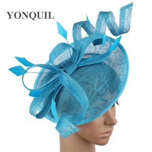 Шляпы женского очарования шляпы для формальных случаев, идеально подходящих для свадеб, церкви, вечеринок и дерби, элегантный материал синамай