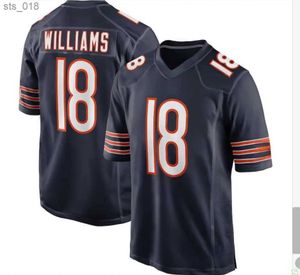 Fans Tops Tees Wholesale Chicago American Football Jersey Name 18 Kaleb Williams 15 Rome Odenz Stitch Sweatshirt H240530