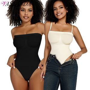 Off Shoulder Bodysuit Shapewear Women Midjetränare Thongs Body Shaper Slimming Underwear Corset Fajas Colombianas