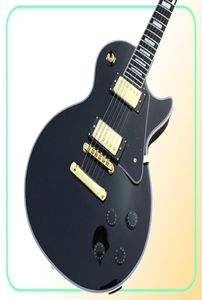 Shop Custom Black Beauty Gloss Black Chibson Electric Guitar Ebony Tasto tastiera Fret hardware oro in borsa Ship Out Q9081614