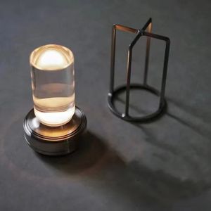 wiederaufladbare Kristalllampen Nachttisch Schlafzimmer LED Touch Tischlampe Restaurant Dekoration Atmosphäre Nachtlicht