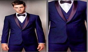 Purple Groom Tuxedos Niestandardowy garnitur oblubieńca oblubienie