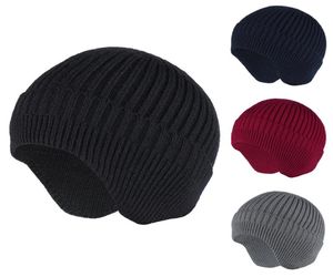 Защита ушей зимние шляпы Стильная мягкая шапка для мужчин.