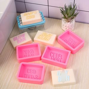 DIY English Alphabet Candle Mold Handmade Square Soap Silicone Molds Mousse Cake Chocolate Baking Tool 3D Candle Making Kit