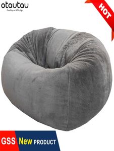 Big Fluffy Velvet Sofa Cover keine ausgestopfte Sitzsack Stuhl Couch Bohnenbeutel Pouf Ottomane für Erwachsene Kinder entspannen Lounge Sitz Futon Puff 2203072033