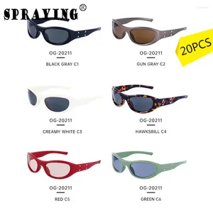Party Supplies 20 Pairs Bulk Items Wholesale Lots Windproof Sunglasses Men Summer 2024 Cycling Sun Glasses Women Fashion Cool Glass S11661