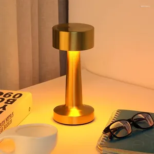 Bordslampor LED -laddningsbara trådlösa för hemfestdekor Touch Small Bedside Nightstand Atmosphere Ligh