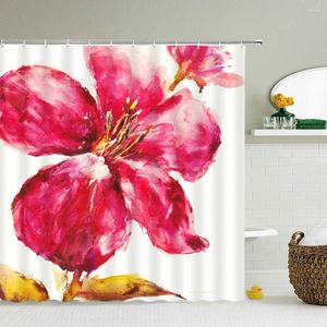 Душевые занавески водонепроницаемые ткани цветы ванная комната большая 240x180 3D -принт цветочный цвет цветочный занавес