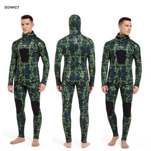 Tauchanzug Herren Speerfischereianzug Taucher Mach Diving Anzug CRSC Nas Chloropren Gummi Camouflage Top/Hose 100 kg 240509