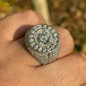 jóias de hip hop luxo flanging fres fria 925 prata esterlina bling picada paved grau vvs moissanite diamante homens para festa