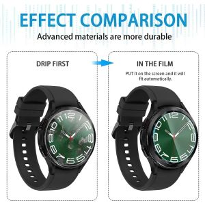 Tempered Glass for Samsung Galaxy Watch 6/5/4 40mm 44mm HD Screen Protector Film Anti-Scratch for Galaxy Watch 6 Classic 43 47mm