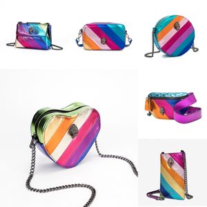 Kurt Geiger Crossbody Bags Tasarımcı Kadın Çanta Gökkuşağı Cüzdanları Tasarımcı Kadın Çanta Renkli Lüks Tasarımcılar Omuz Çapraz Vücut Çanta Zinciri Cüzdan Dhgate