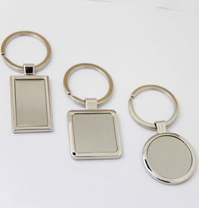 Whole50pcs Blank Metal Key Chain Promotion Nyckel taggar Anpassa logotyplasernyckelringar 2333621