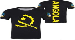 Angola T -Shirt Custom Made Name Number Weiß schwarzes Flagge grau ao vor diy tshirt drucken portugiesische text word Angolanische Kleidung2540853