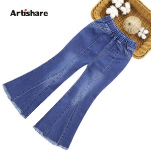 Solid Color Girl Spring Autumn Jeans Kids Casual Style Children's Clothing 6 8 10 12 14 L2405
