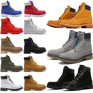 2024Top one Men running shoes Designer boots Martens men and women Wheat ankle boots olive camouflage brown navy blue warm elevating outdoor sports sneakers shoes